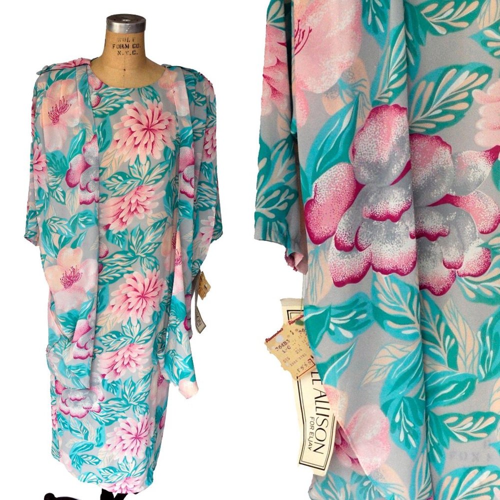 Vintage 80s 5/6 Charlee Allison for Eljay Dress